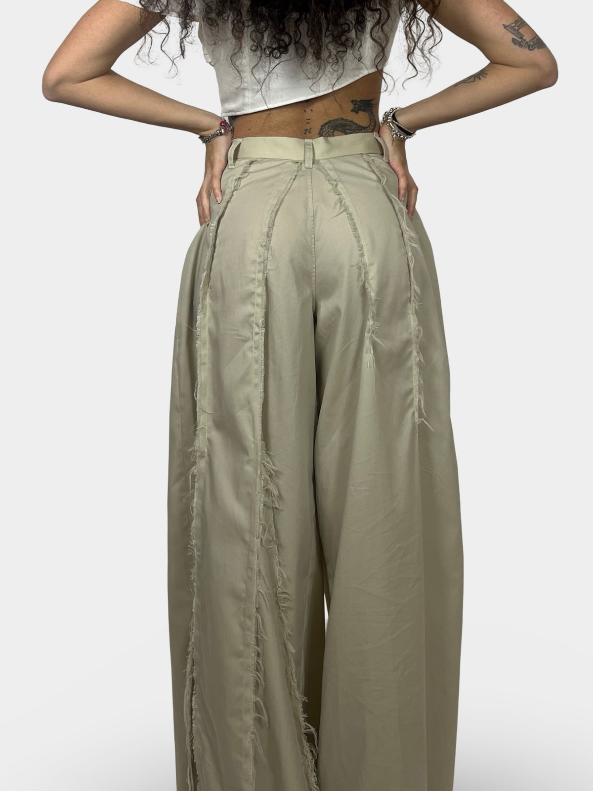 AISHA-asymmetric handmade pants