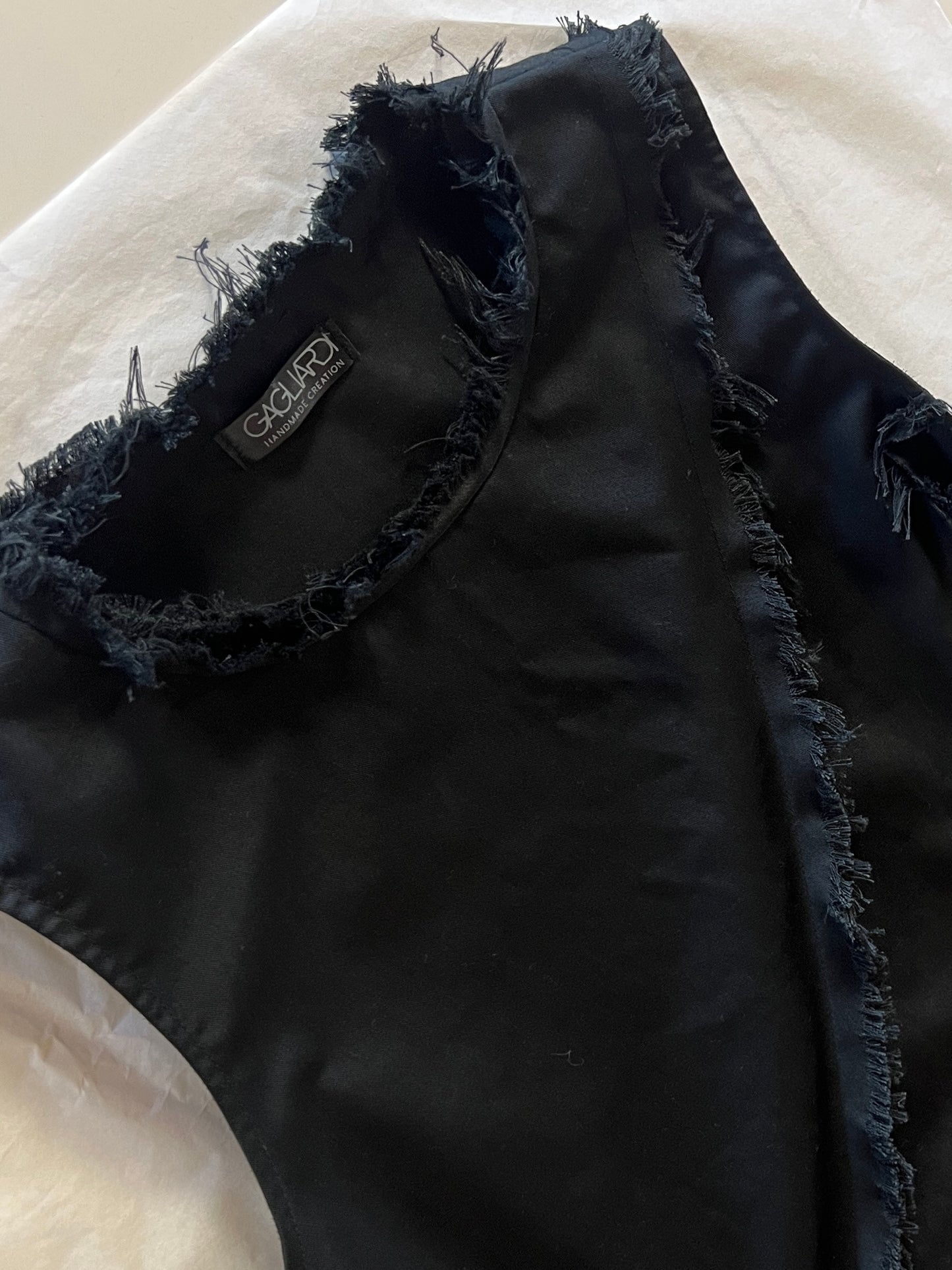 AISHA canotta in cotone nero