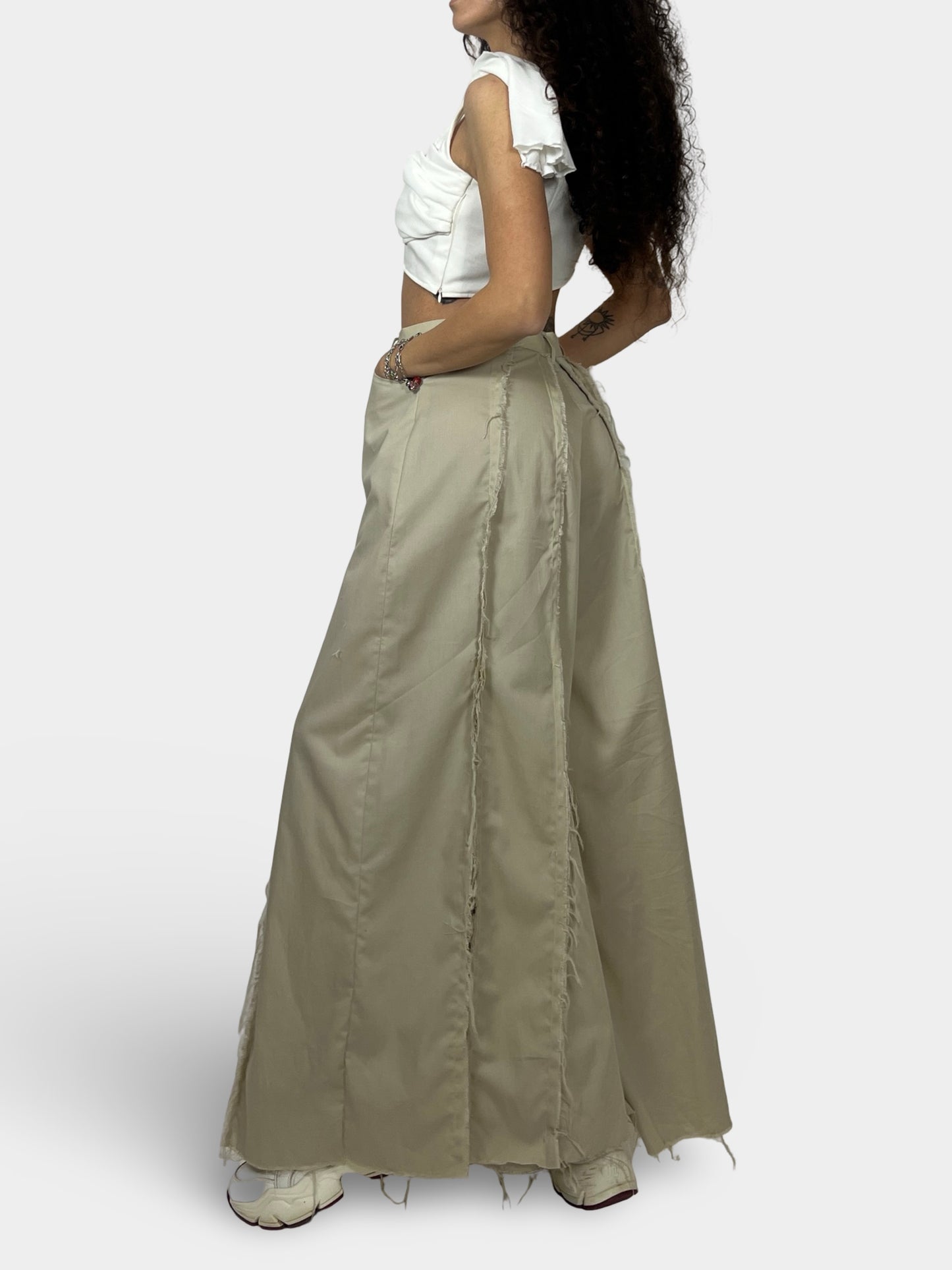 AISHA-asymmetric handmade pants