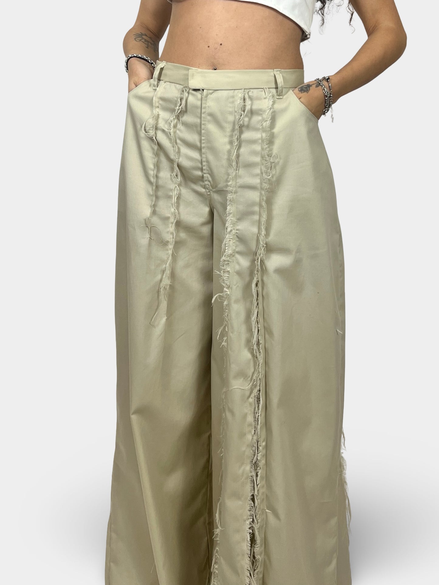 AISHA-asymmetric handmade pants