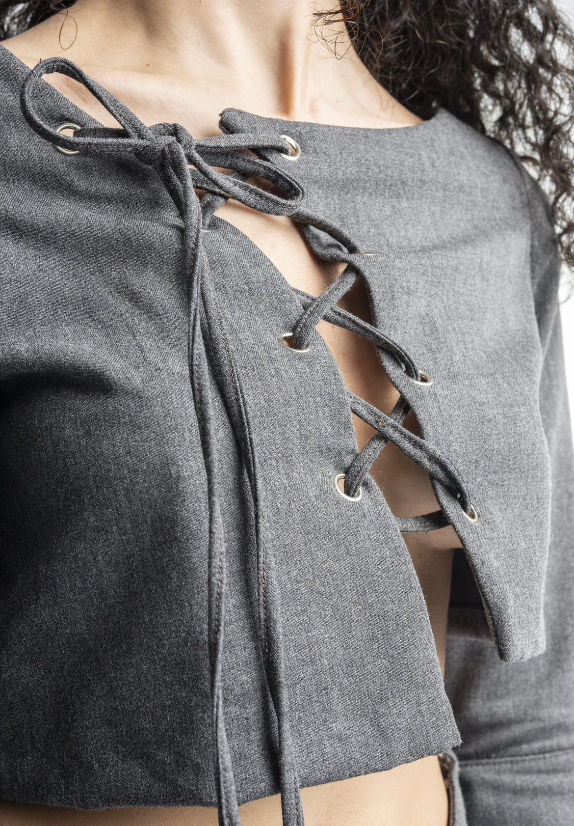 GENERIS- crop top e gonna a pieghe